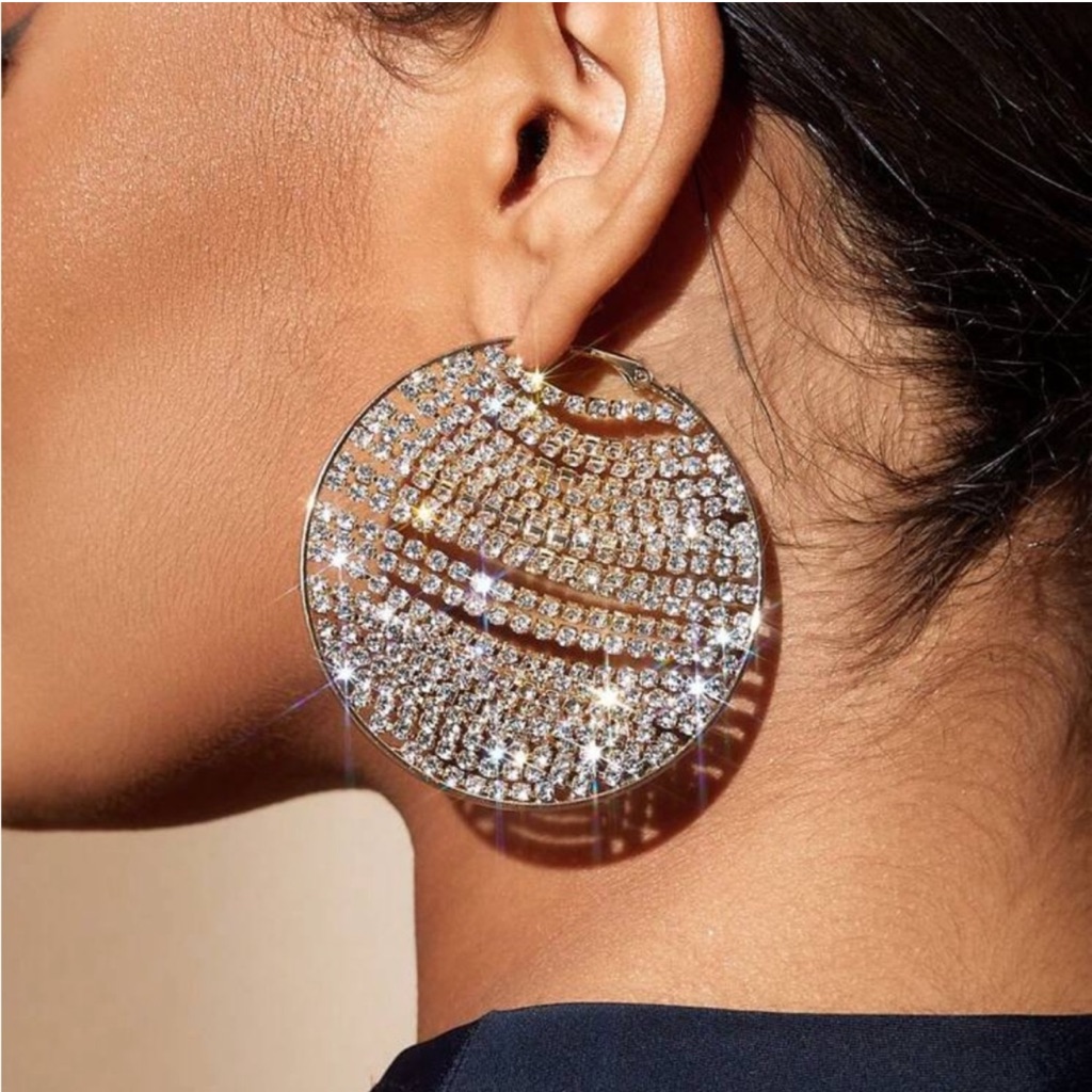 1pair Exaggerated Mesh Design Fashionable & Personalized Earrings